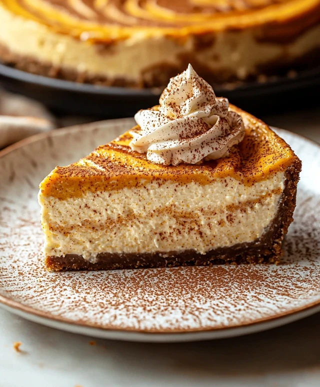 Pumpkin Swirl Cheesecake Dessert