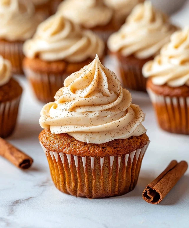 Pumpkin Cupcakes with Cream Cheese