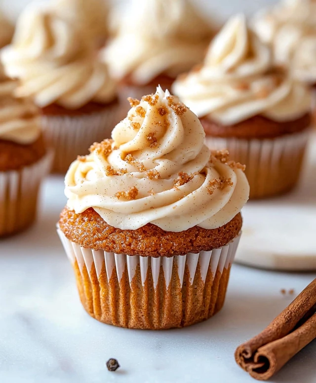 Pumpkin Cupcakes with Cream Cheese