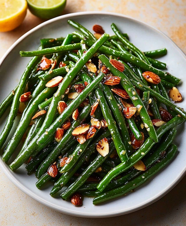 Green beans almondine