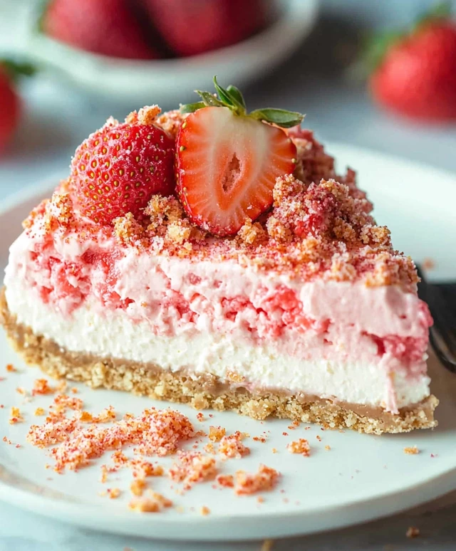 Strawberry Crunch Cheesecake Dessert
