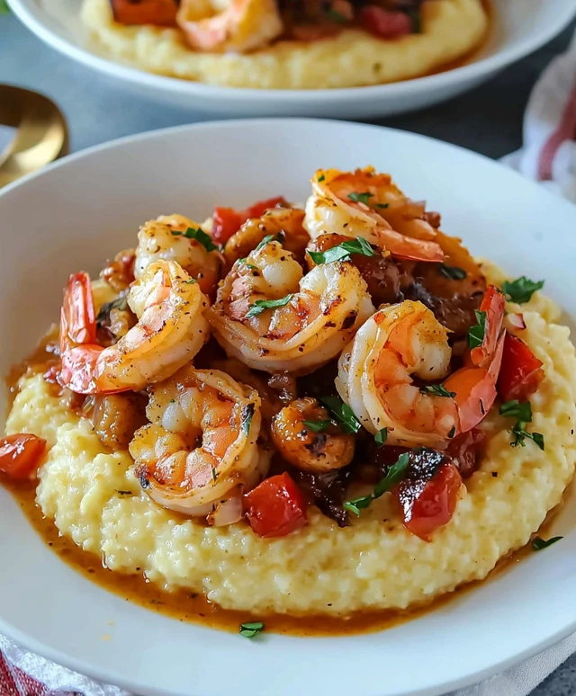 Shrimp and grits dish