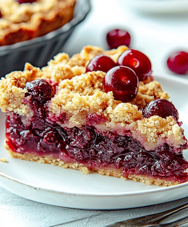 Cherry crumble cake
