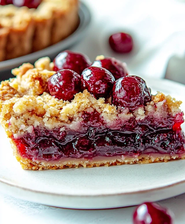 Cherry crumble cake