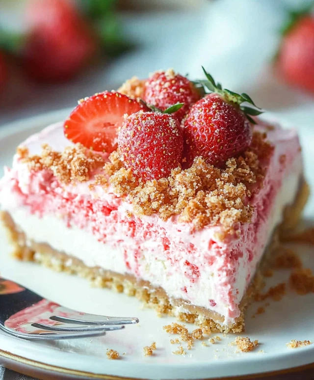Strawberry Crunch Cheesecake Dessert