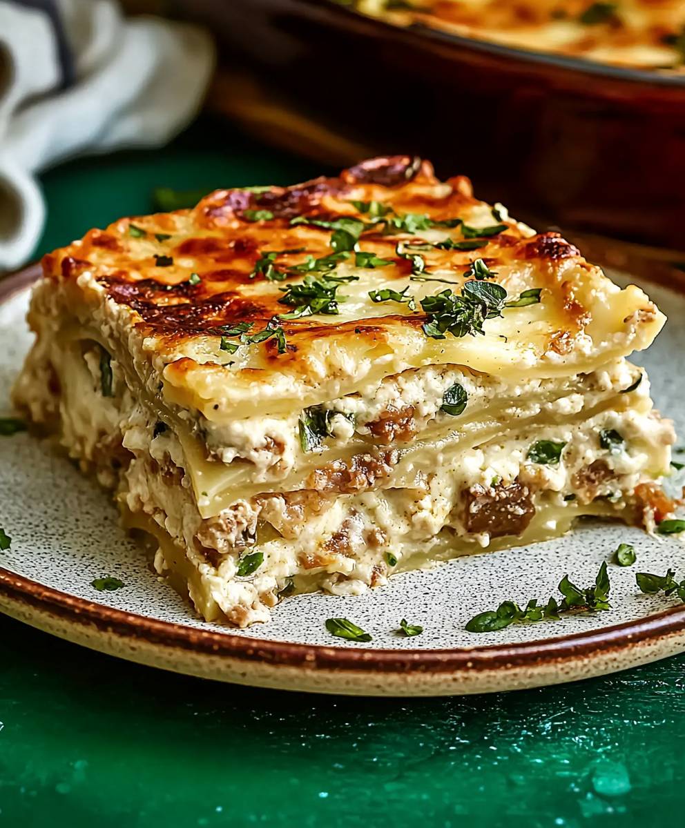 White Lasagna Dish