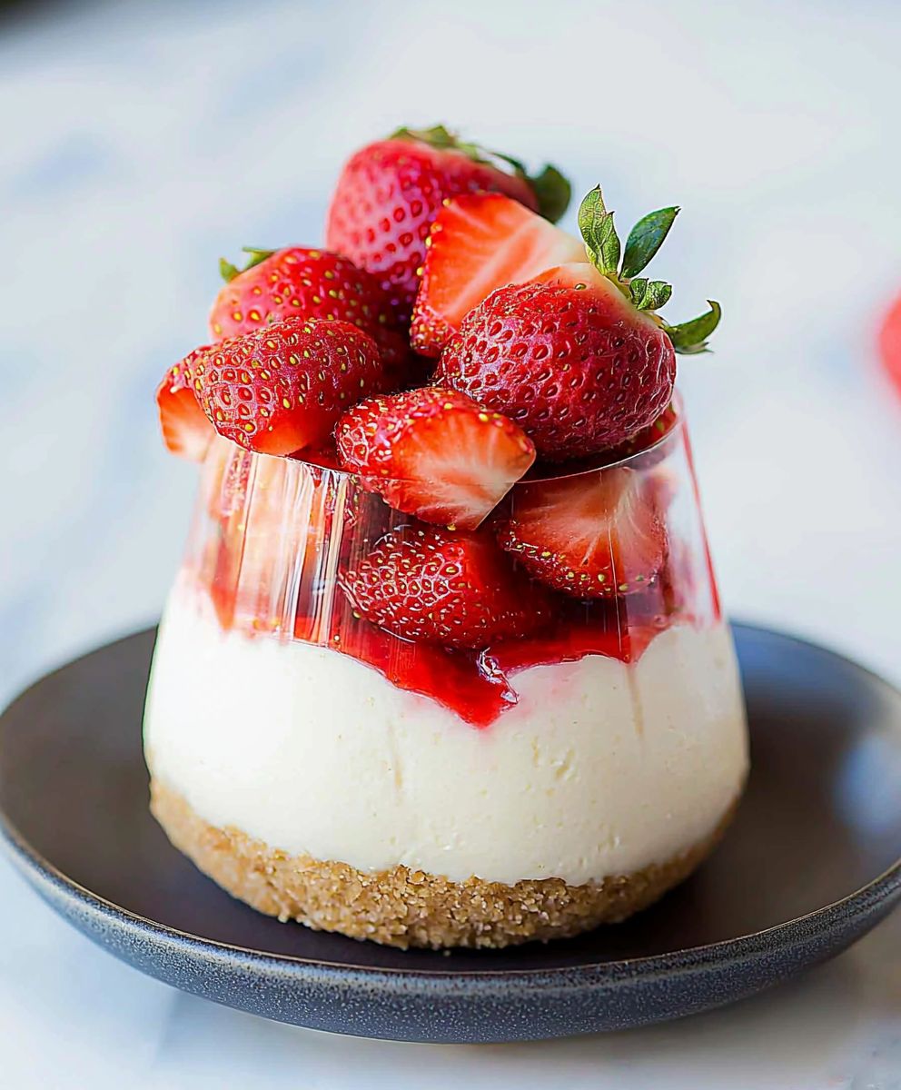 White chocolate cheesecake strawberries