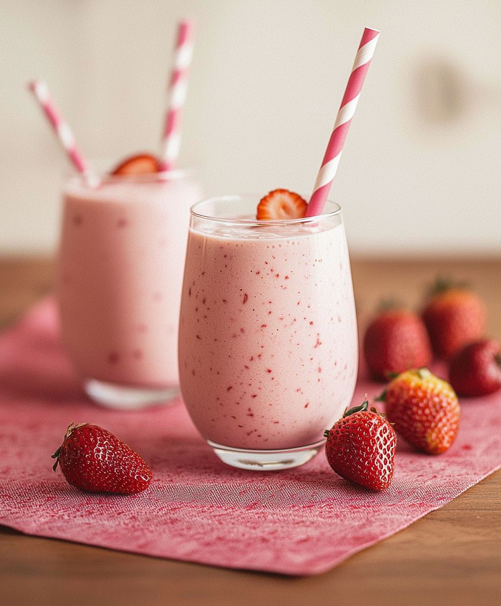White Chocolate Strawberry Smoothie