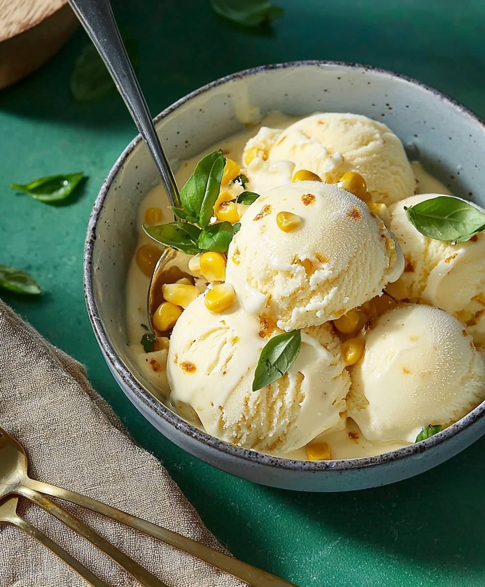 Corn Ice Cream Dessert