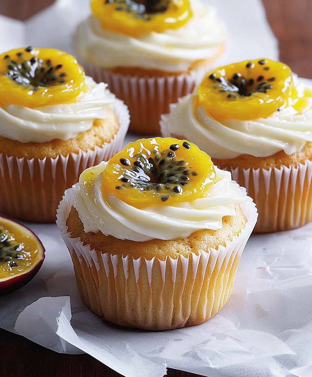 Passionfruit Yoghurt Cupcakes