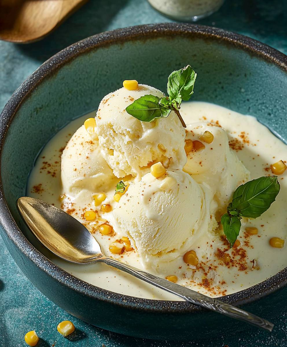 Corn Ice Cream Dessert