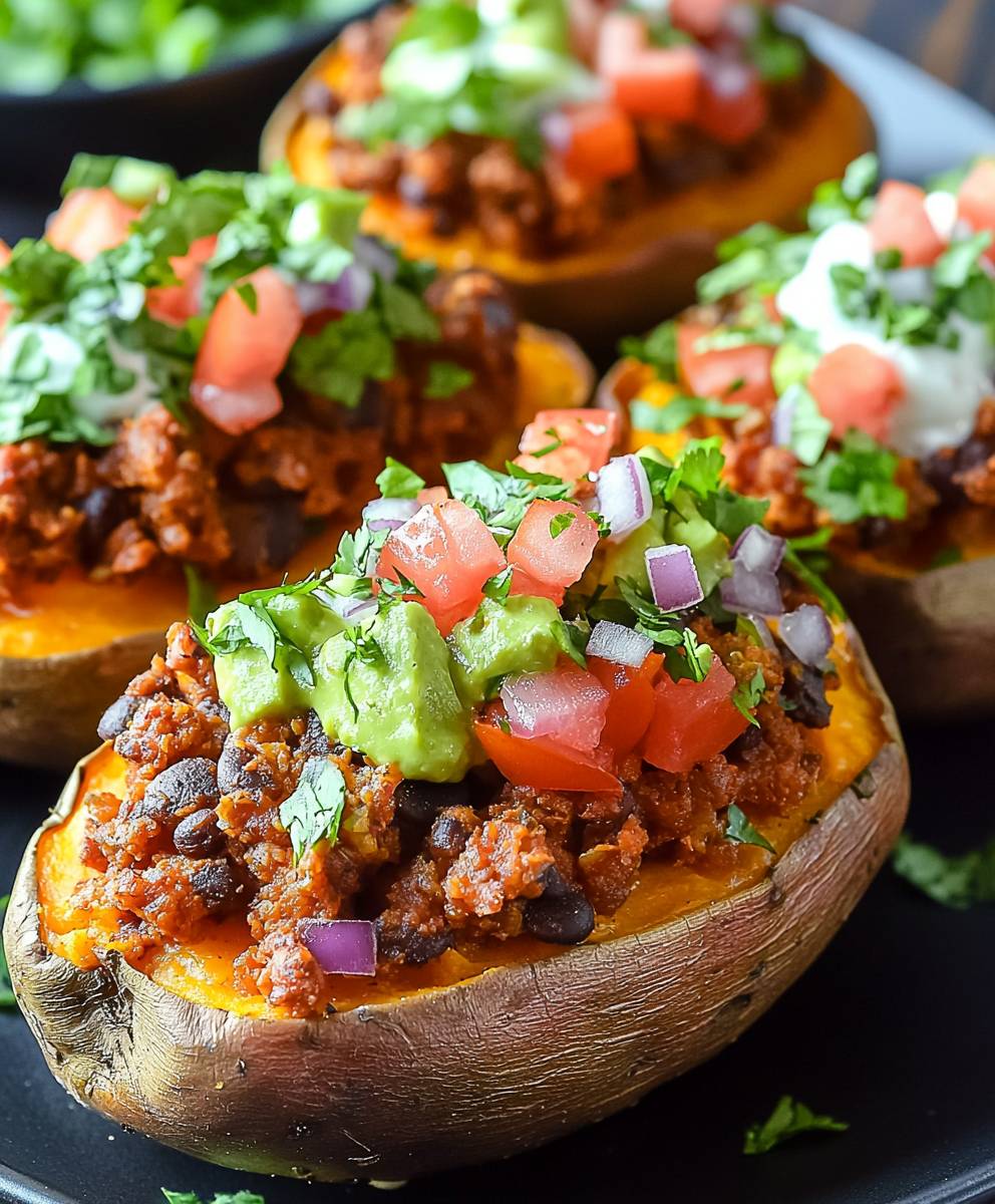 Taco Stuffed Sweet Potatoes