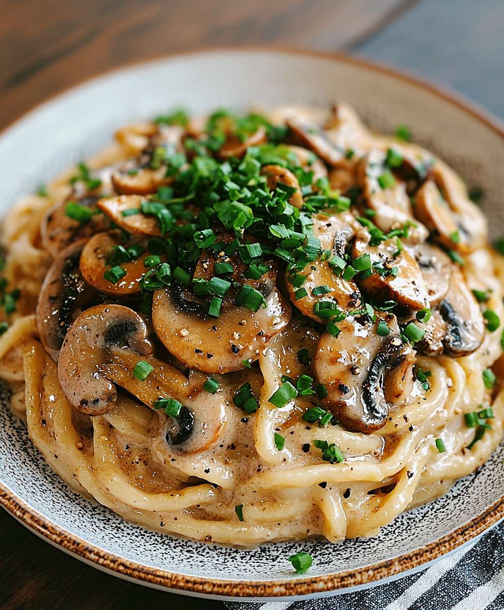 Creamy Mushroom Udon Chicken