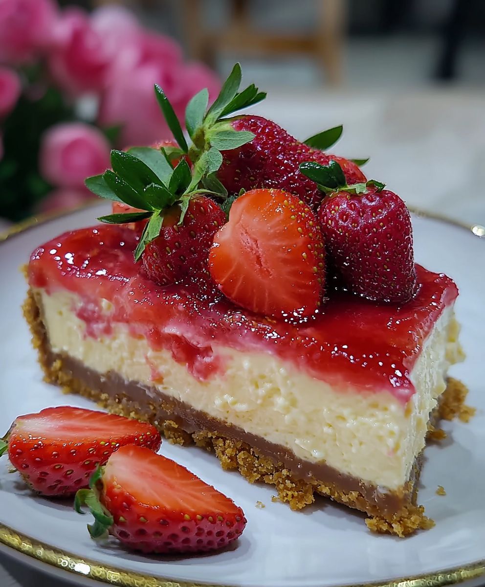 Creamy Strawberry Cheesecake Dessert