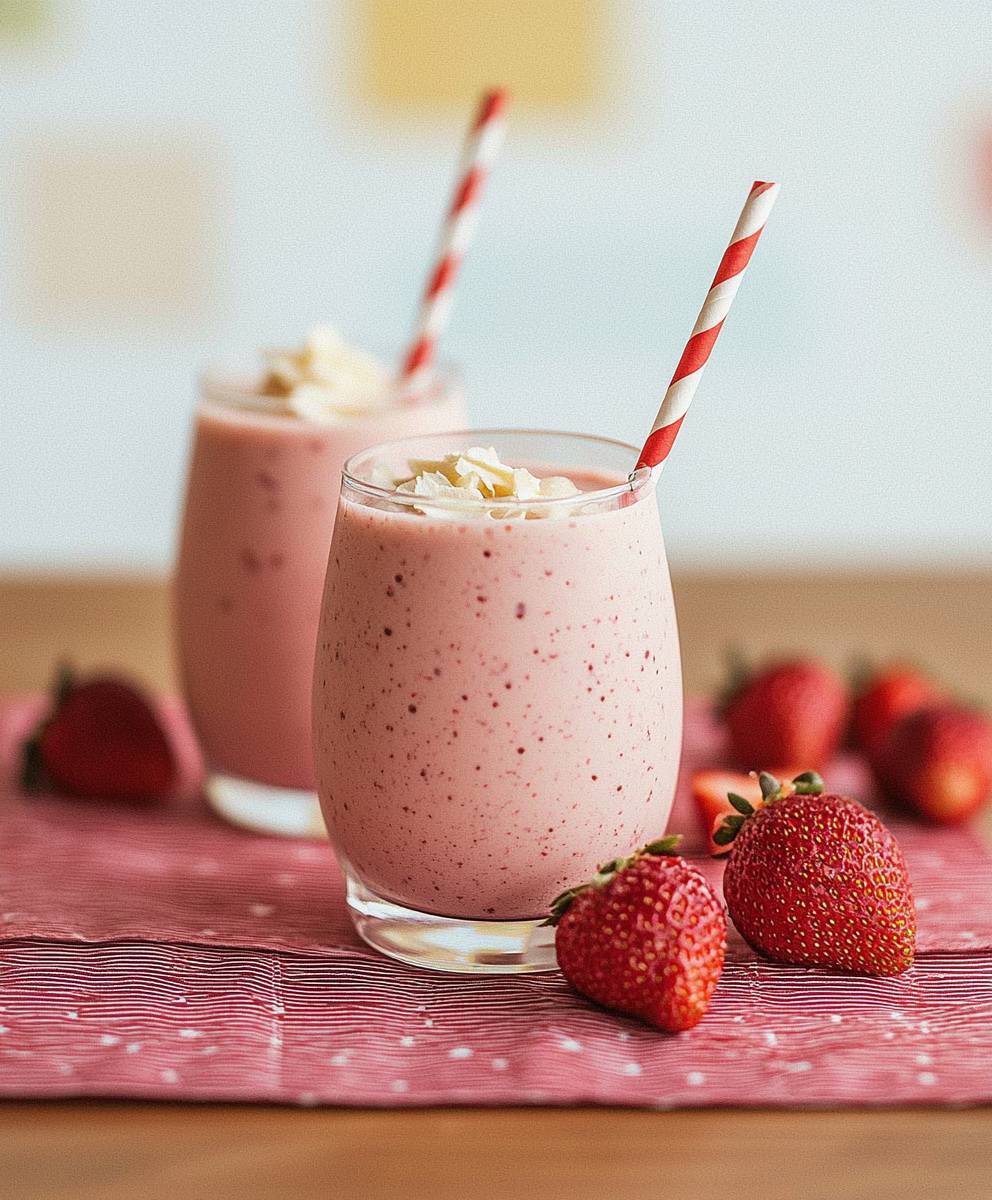White Chocolate Strawberry Smoothie