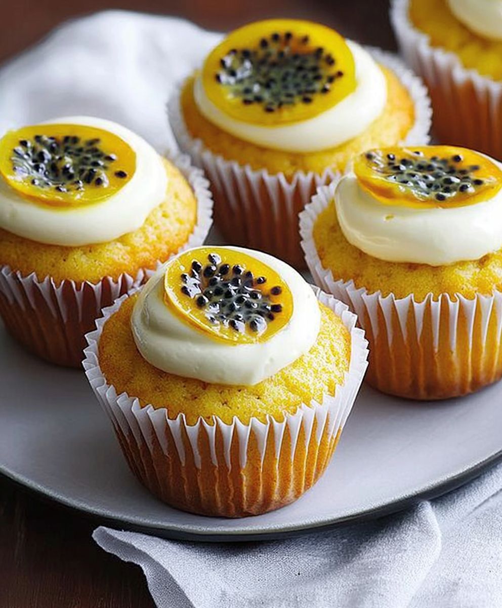 Passionfruit Yoghurt Cupcakes