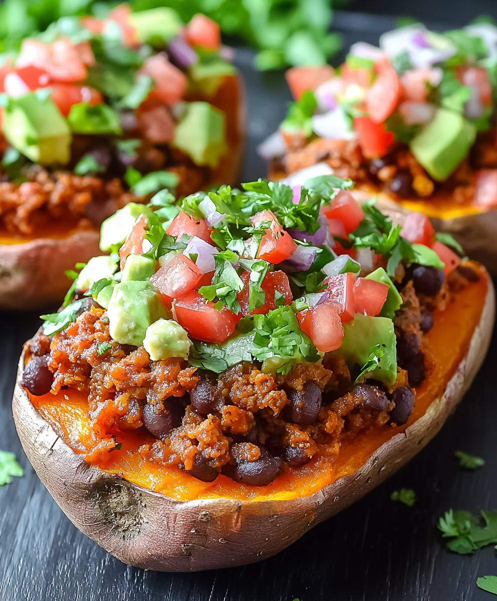 Taco Stuffed Sweet Potatoes