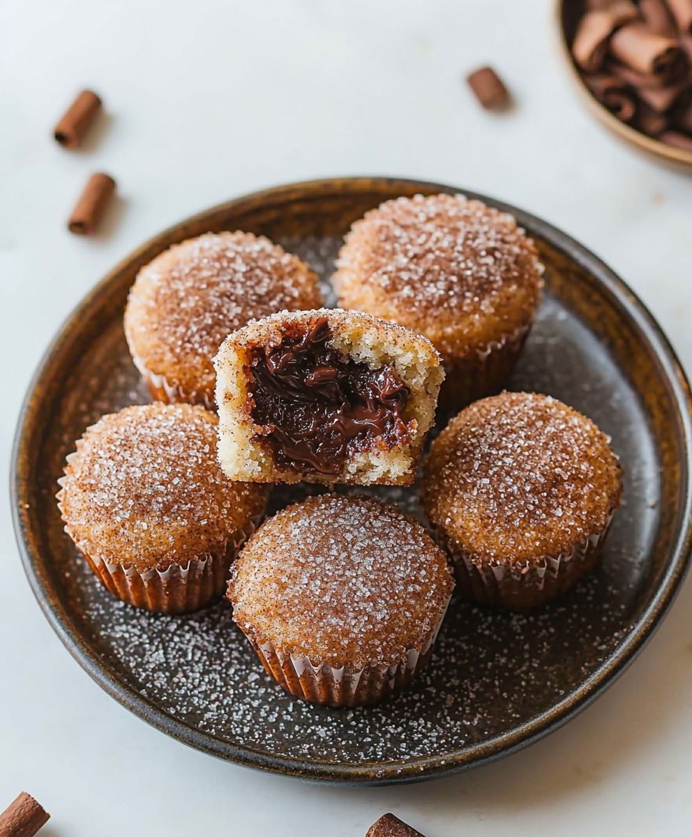 Nutella cinnamon sugar muffins