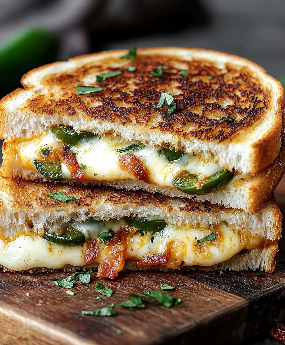 Roasted Jalapeno Popper Grilled Cheese