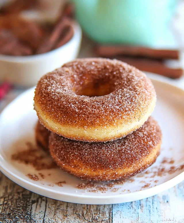 Vegan cinnamon donuts