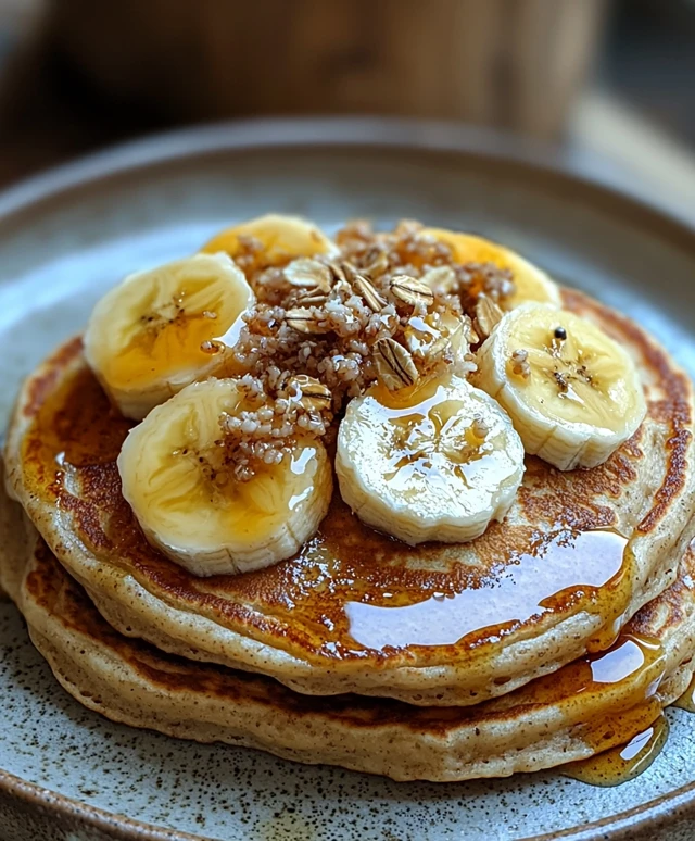 Healthy Banana Oat Pancakes
