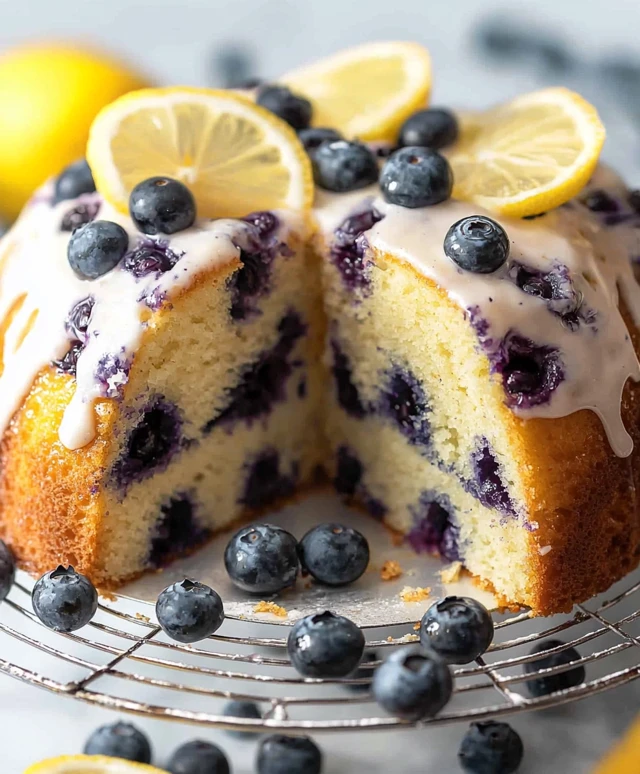Blueberry Lemon Sponge Cake