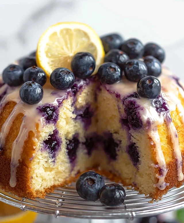 Blueberry Lemon Sponge Cake