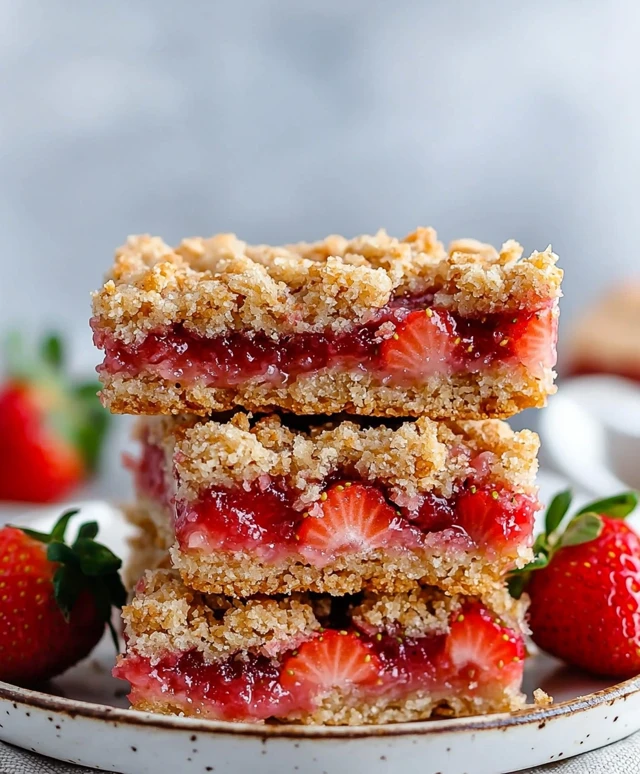 Strawberry Crumble Bars
