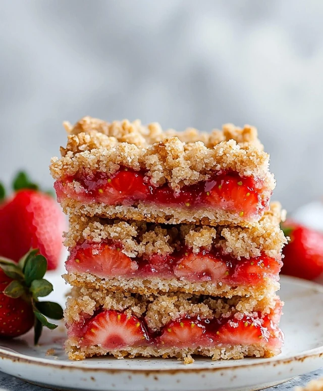Strawberry Crumble Bars