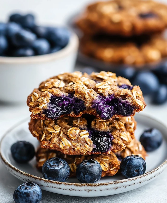 Blueberry oat cookies