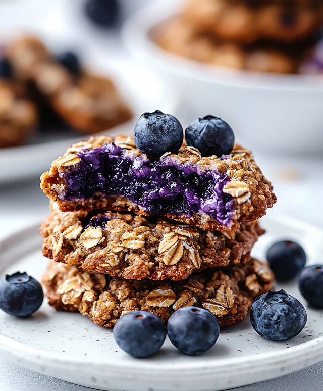 Blueberry oat cookies