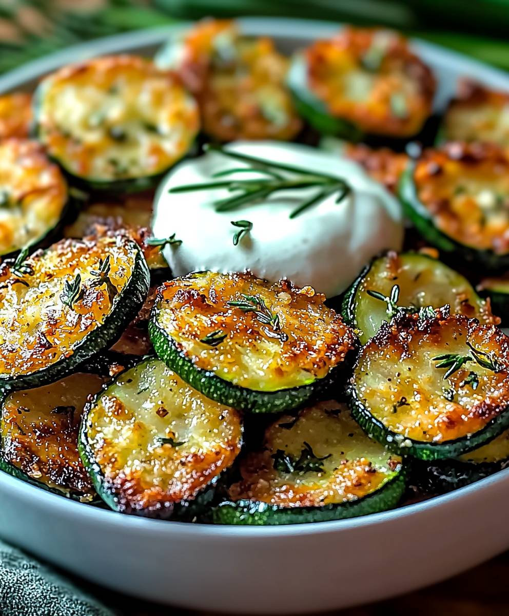 Crispy Zucchini Garlic Bites