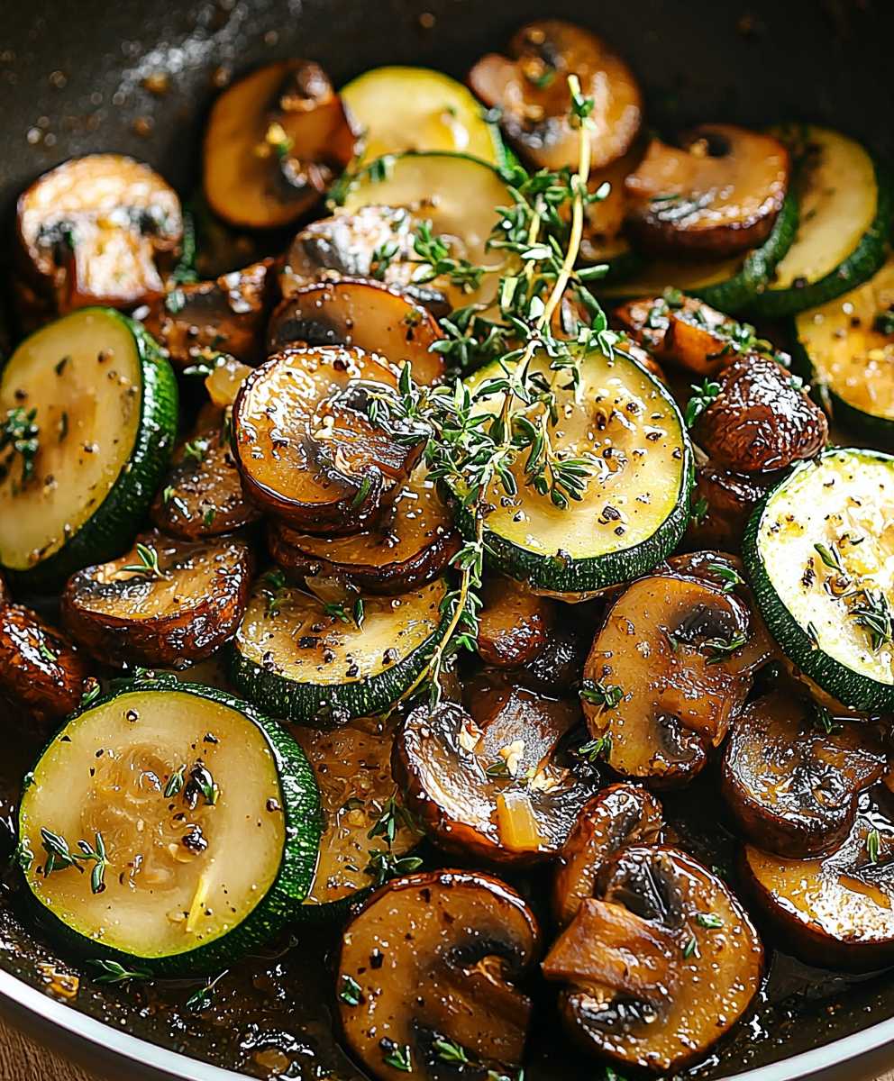 Zucchini and Mushrooms Skillet