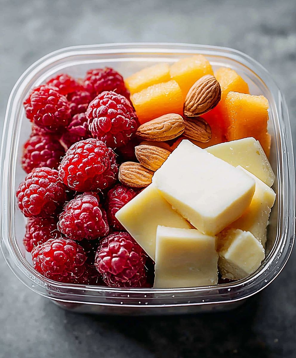 Cheese fruit protein box