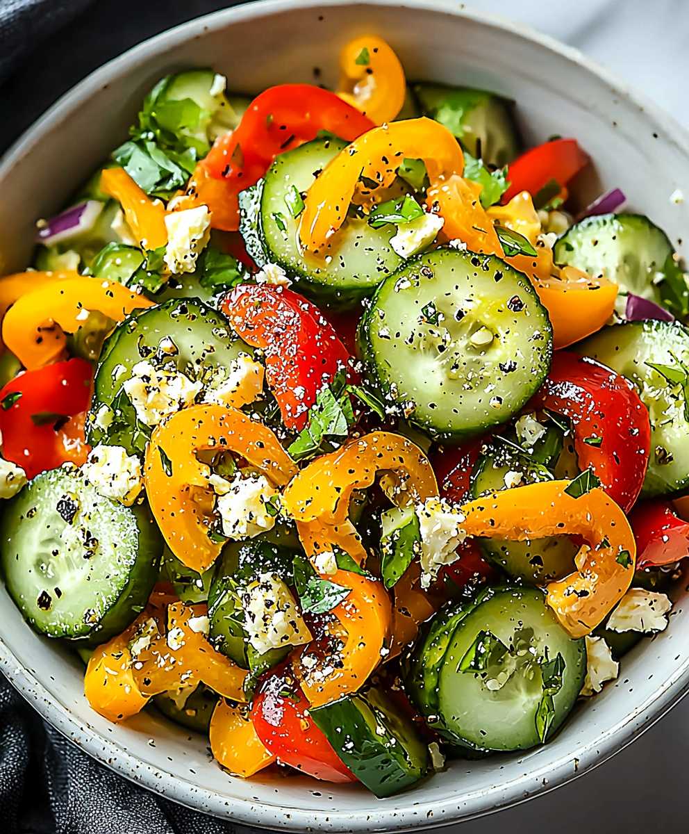 Cucumber pepper salad