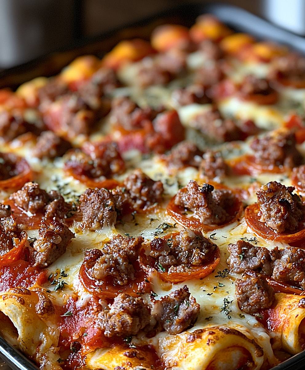 Meat Lovers Pizza Casserole