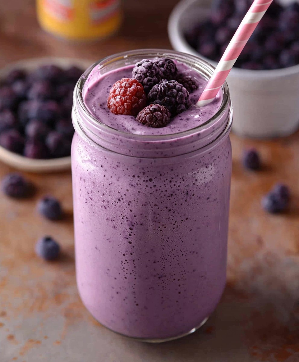 Blueberry protein shake