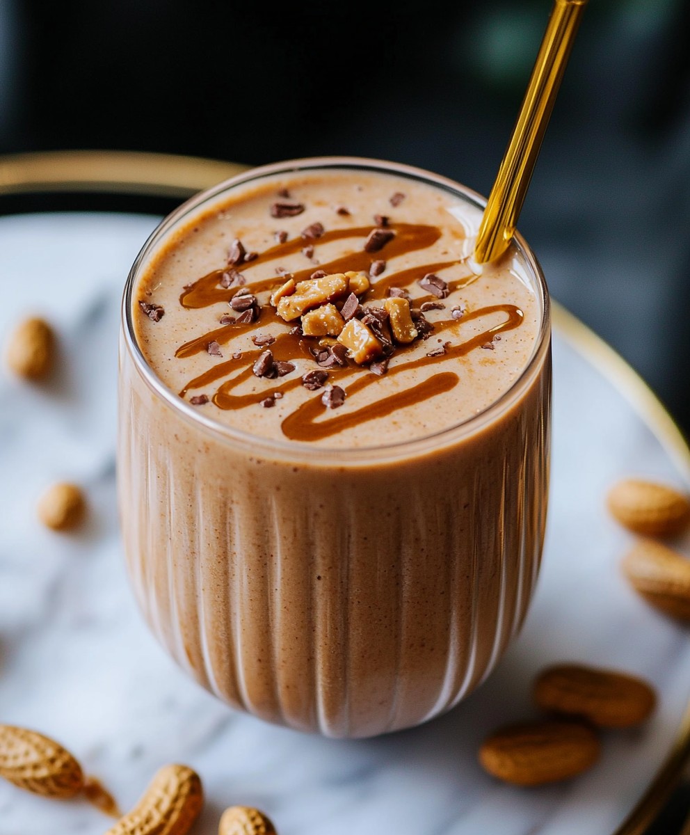 Peanut butter coffee smoothie
