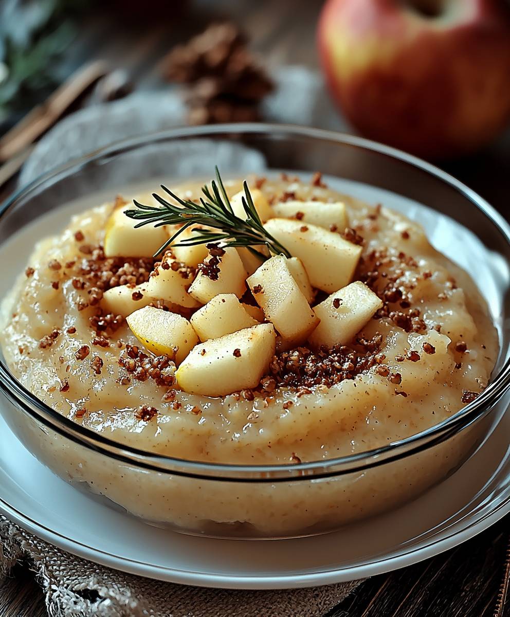 Millet pudding apple