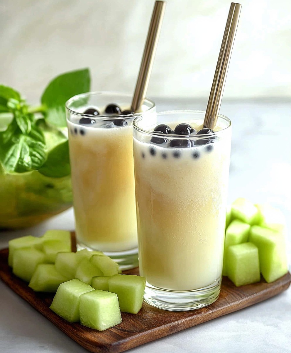 Honeydew Milk Tea Boba