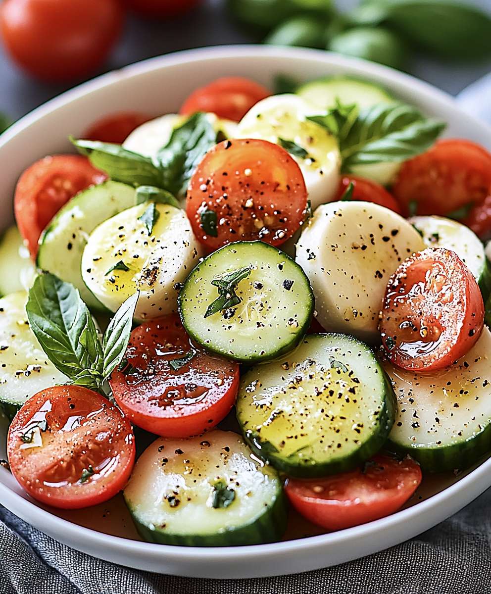 Cucumber Caprese Salad
