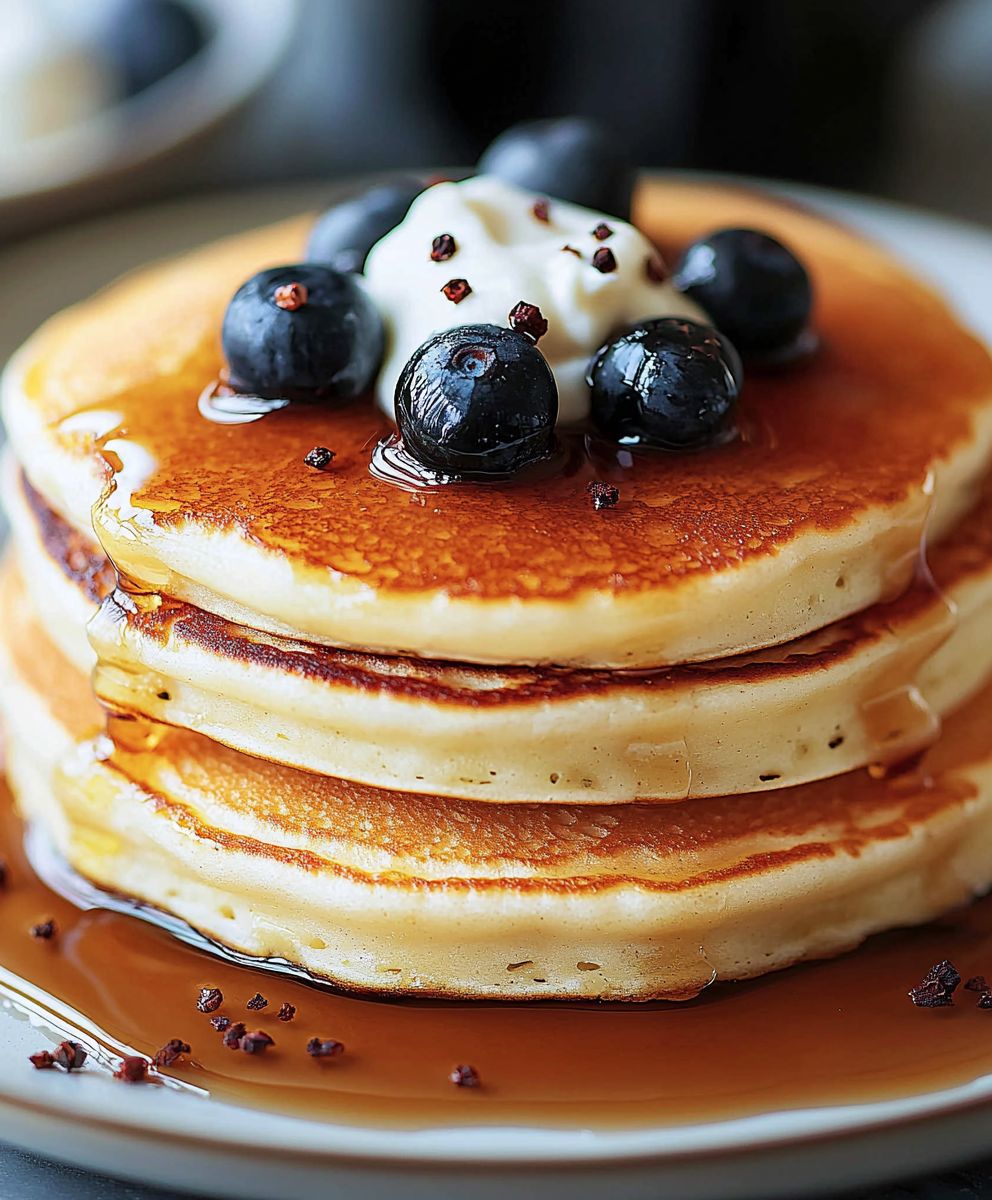 Fluffy homemade pancakes
