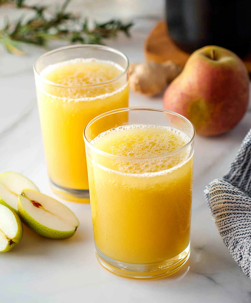 Pear juice apple ginger