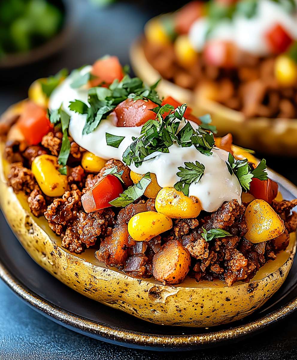 Taco stuffed potatoes