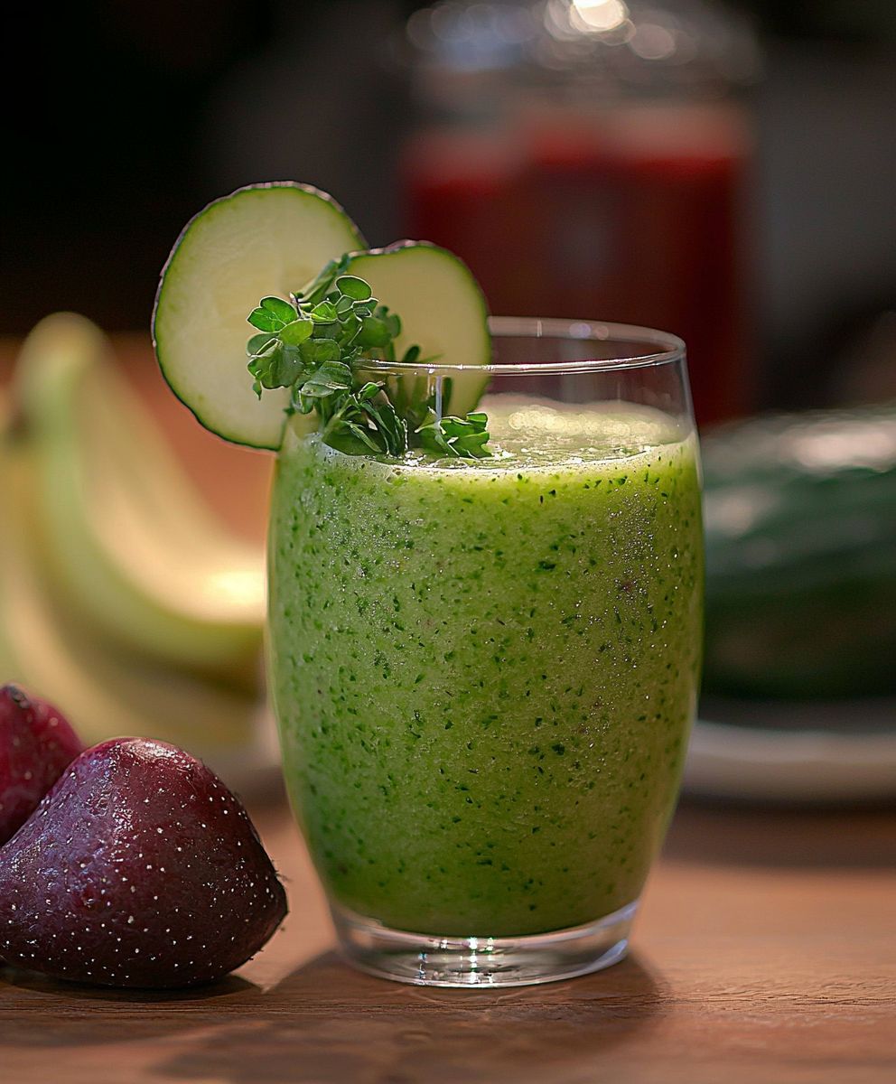 Green vegetable smoothie