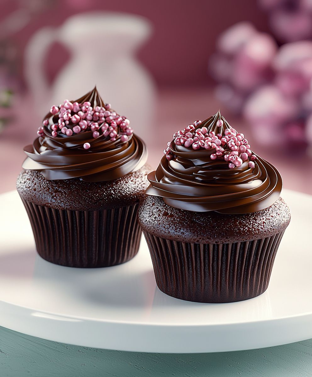 Chocolate cupcakes for two