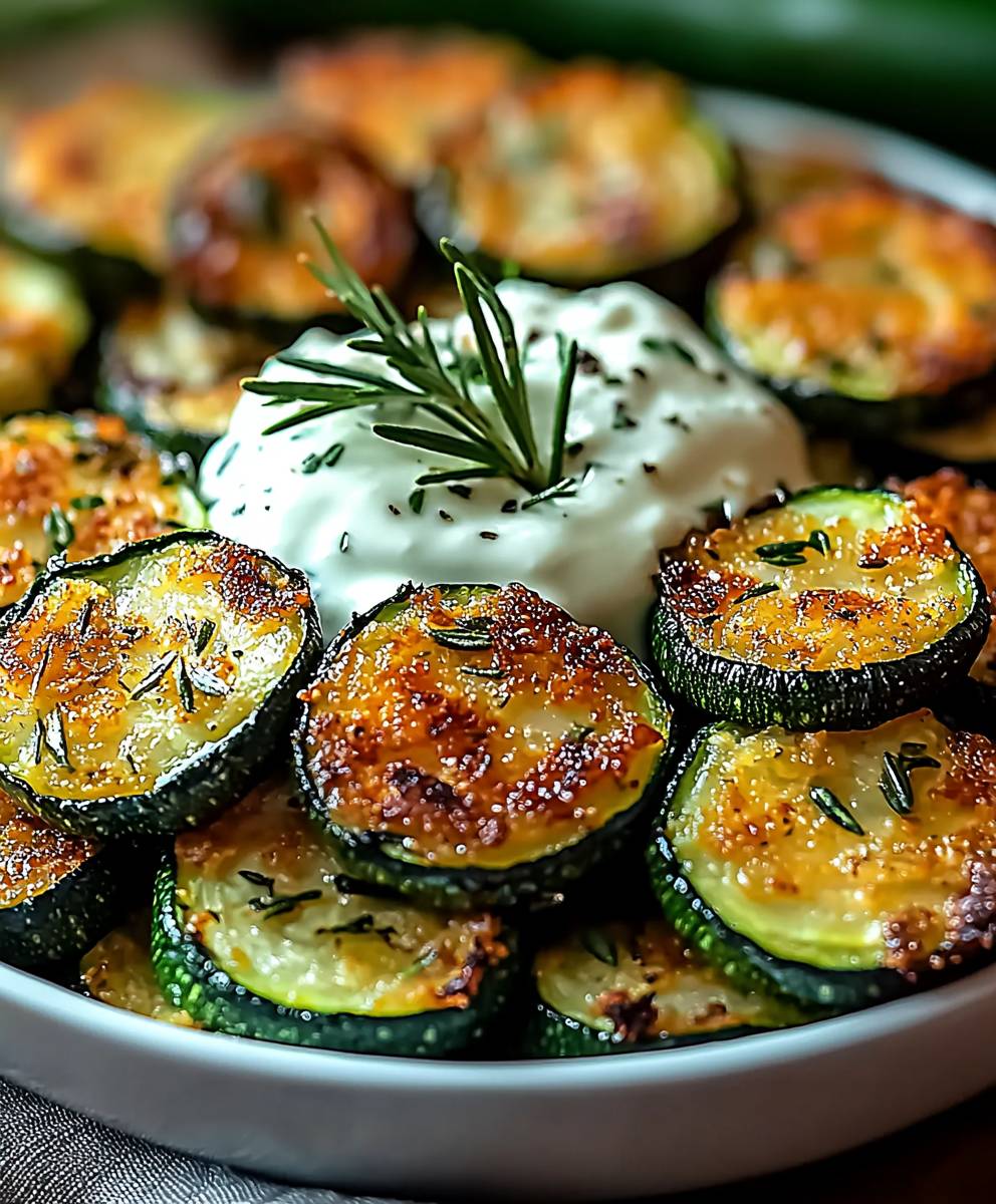 Crispy Zucchini Garlic Bites