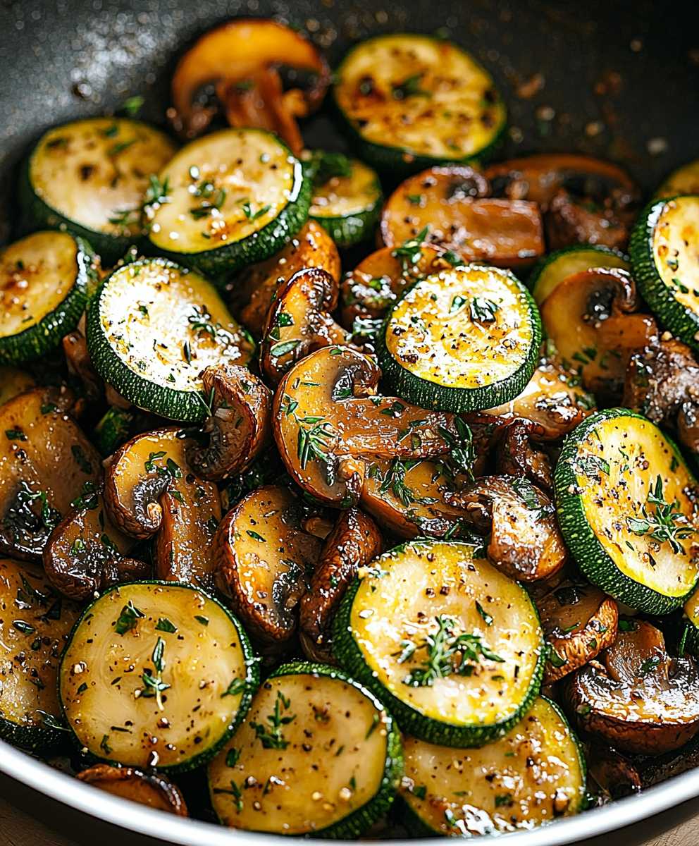 Zucchini and Mushrooms Skillet