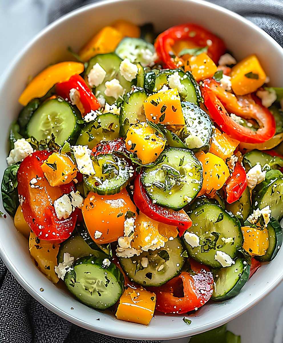 Cucumber pepper salad