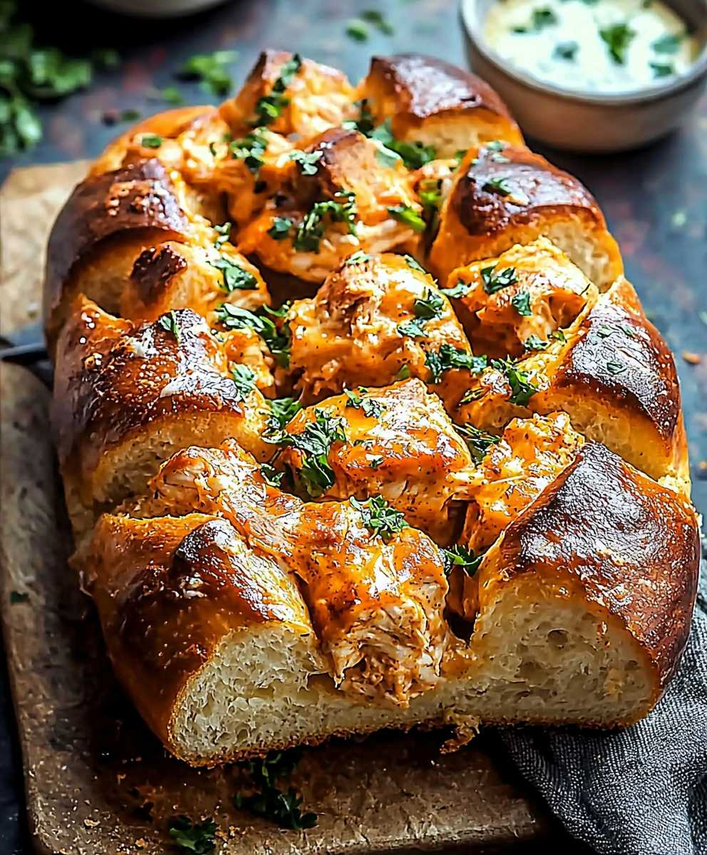 Buffalo Ranch Chicken Bread